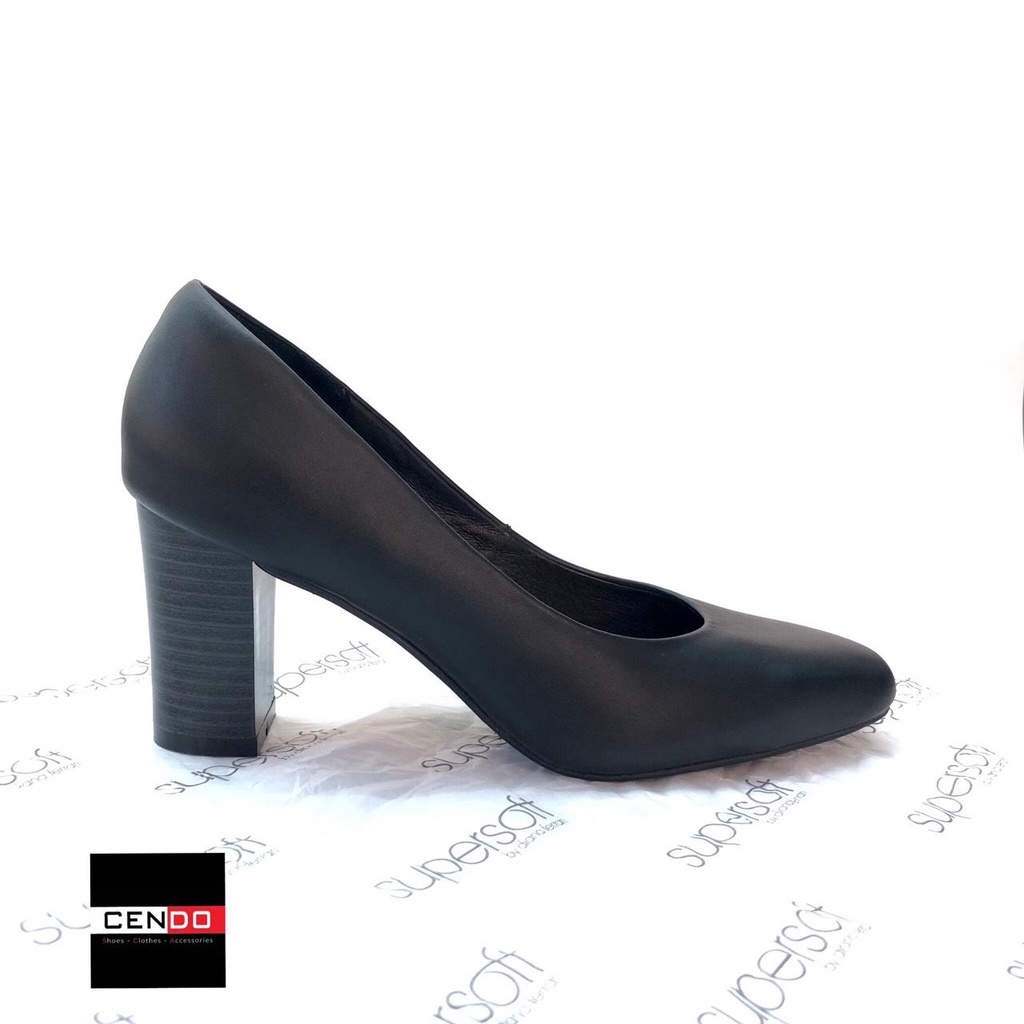 Giày Supersoft mũi vuông, gót trụ