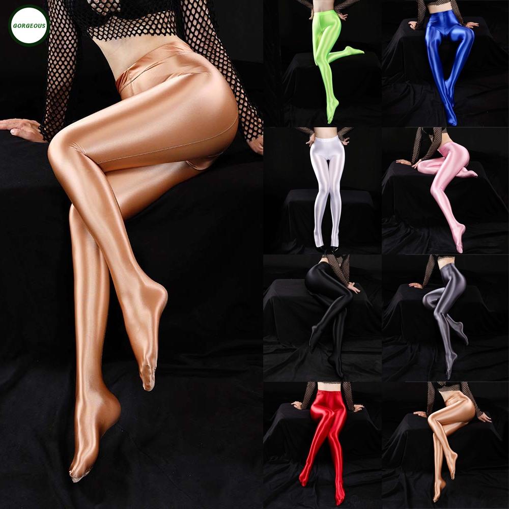 GORGEOUS~Women Pantyhose Wetlook Casual Clubwear Dancewear Tights Anti-Hook Elastic