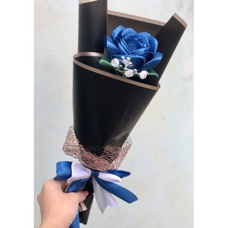 Bó 1 bông hoa Hồng ruy băng HandMade - Quà tặng valentine, 8/3, sinh nhật, 20/10
