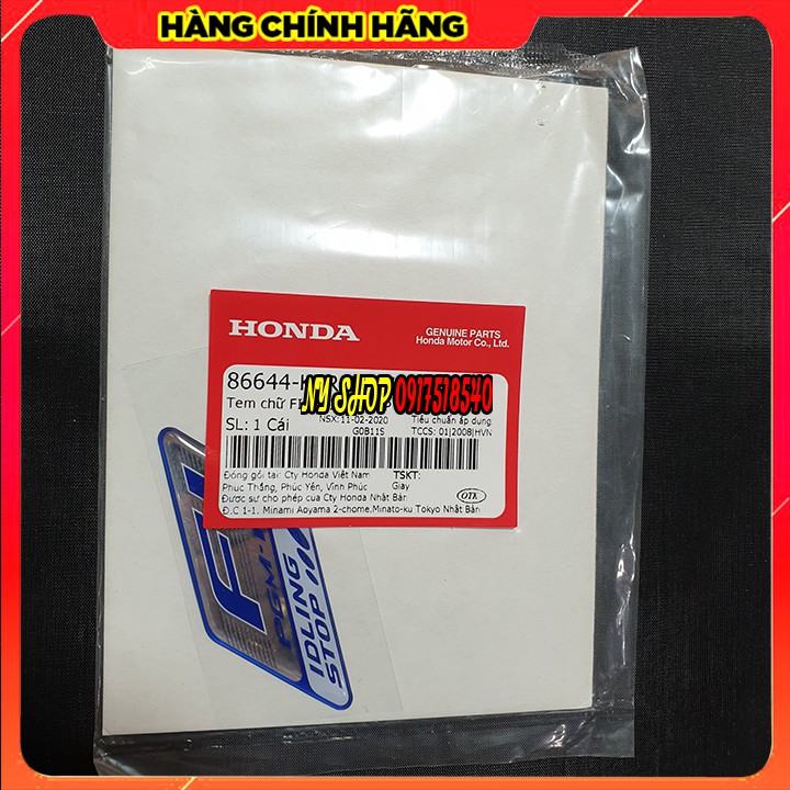 🏅 ★ Decal tem nổi FI và ESP , HONDA chữ đỏ chính hãng ★ 🏅