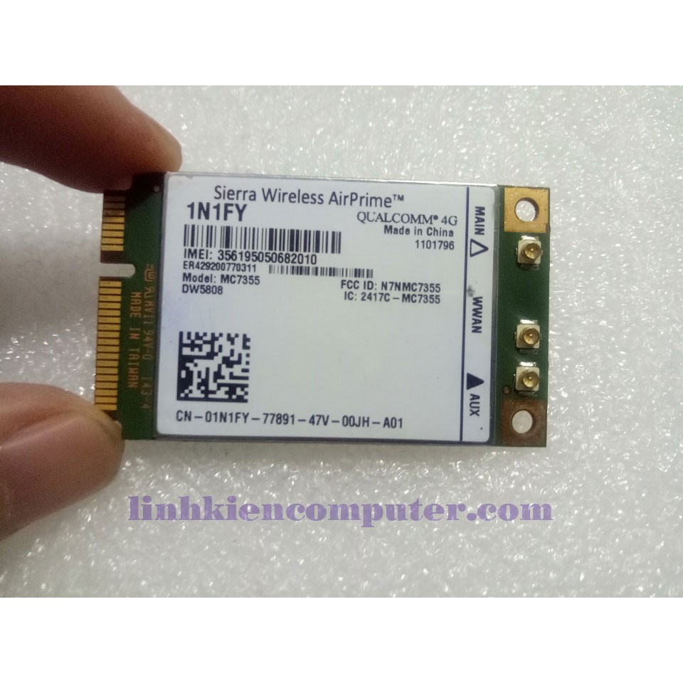 Card mạng wwan 4G Dell DW5808 dùng cho laptop Dell E6440, E7440, M4800, M6800,E6540,E7240 | BigBuy360 - bigbuy360.vn