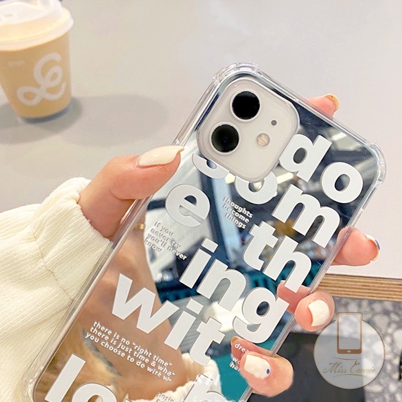 Ốp Điện Thoại Tráng Gương In Chữ Tiếng Anh Cho iPhone 7Plus 8Plus XR 11 Pro MAX 12 13 Pro MAX 7 8 Plus X XS MAX SE 2020