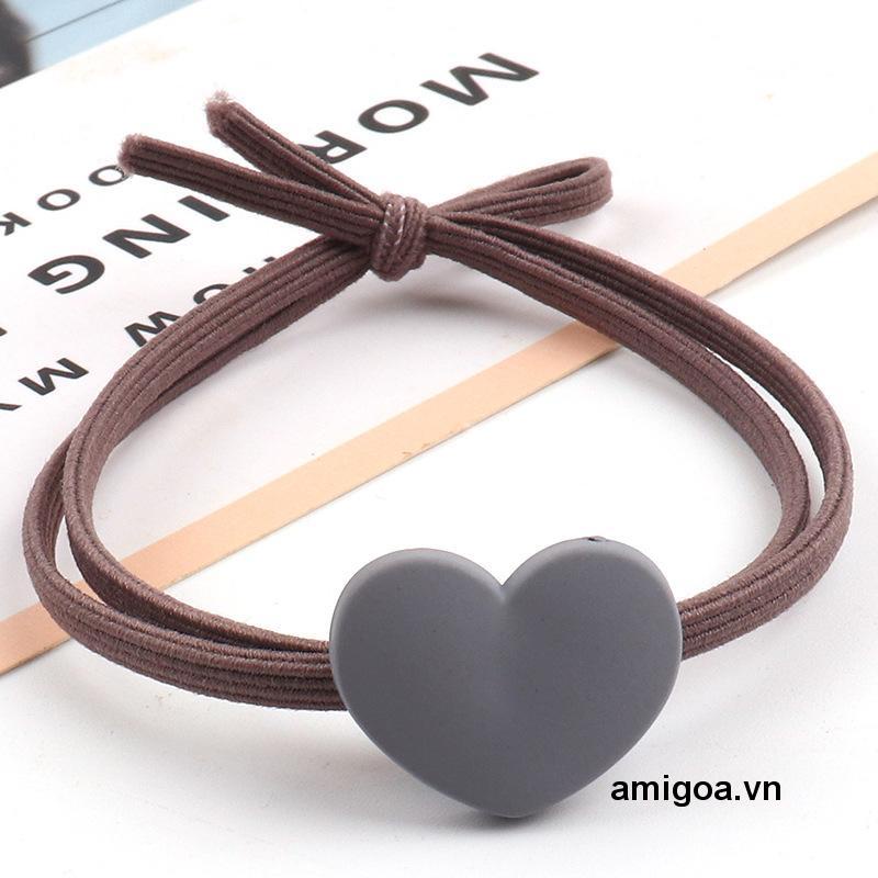 ✨✨Dây Buộc Tóc Cao Su Họa Tiết Trái Tim Nhỏ Dễ Thương Đơn Giản Cho Trẻ Em