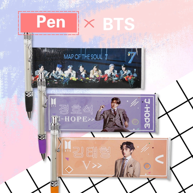 Bút Bi Mực Đen Hình Ảnh Map of the Soul Nhóm Nhạc KPOP BTS 2020