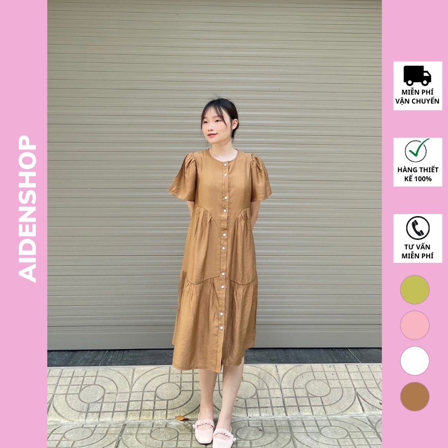 Váy bầu công sở đẹp Aidenshop Đầm bầu thiết kế mùa hè thời trang sau sinh