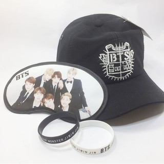 combo mũ 2 vòng tay bịt mắt Army BTS 70k