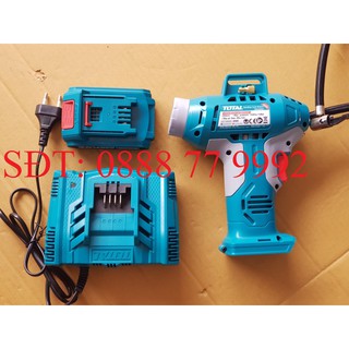 Máy bơm hơi cầm tay tự động dùng pin kèm 1pin + sạc nhanh 20v - tacli2001 tfcli2003 tfbli2001
