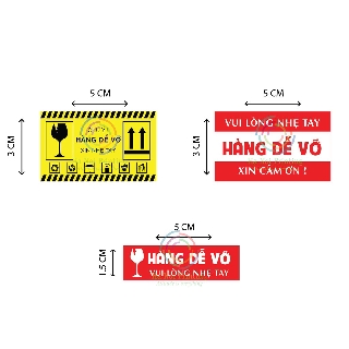 Tem dán cảnh báo hàng dễ vỡ mẫu mới nhất