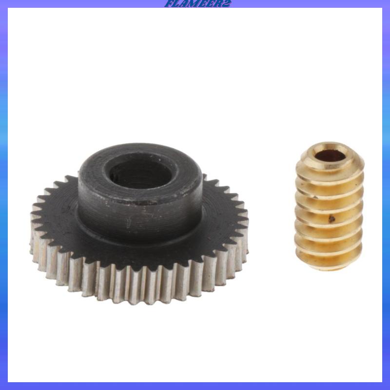 Mô Đun Bánh Răng 0.5 Modulus 40T Bằng Thép + Trục Bánh Răng Đồng Thau 0.5