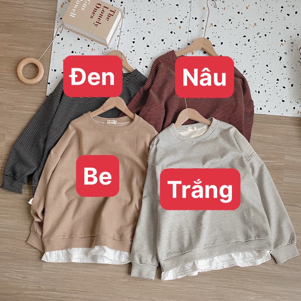 Áo nỉ kẻ pha gấu trắng 009 - Freesize	(1235) | BigBuy360 - bigbuy360.vn