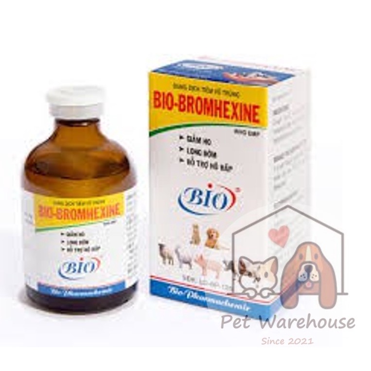 Bio Bromhexine - Giảm ho, long đờm, hỗ trợ hô hấp chó mèo