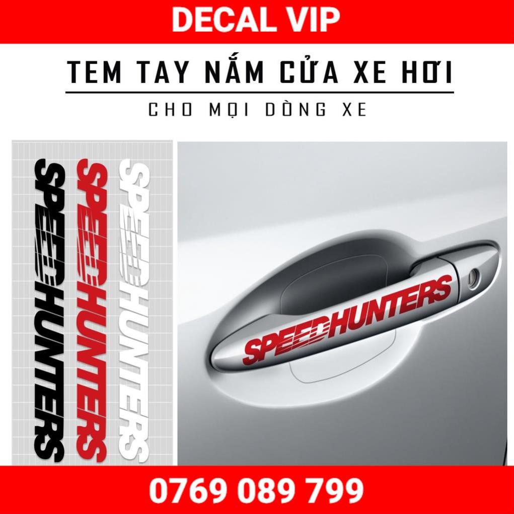 Decal Dán Tay Nắm Cửa Xe Hơi Thiết Kế SpeedHunters | TNOT-08 | Tem Dán Xe Ô Tô Oto Chống Nước Bền Màu