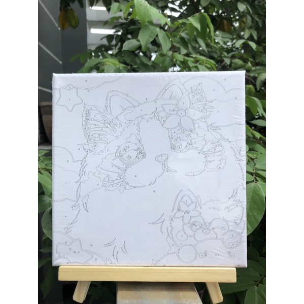 Tranh tô màu theo số TinaSweet 🌈 Size mini 20x20cm🌈 Mèo Đáng Yêu 🌈 Decor Đơn Giản - Tranh sơn dầu số hoá