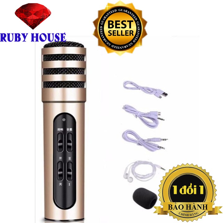 [Freeship] [ LOẠI 1] Micro livertream C7, micro hát karaoke trên điện thoại