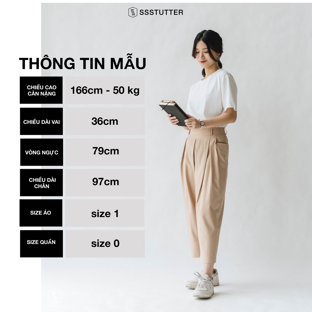 Quần dài nữ SSSTUTTER cạp cao dáng đứng trẻ trung linh hoạt Fur Pants