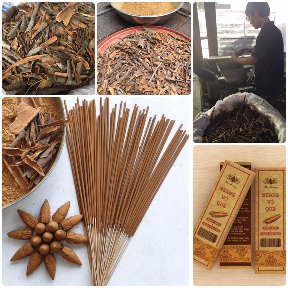 Nhang sạch từ vỏ quế Mộc Hương