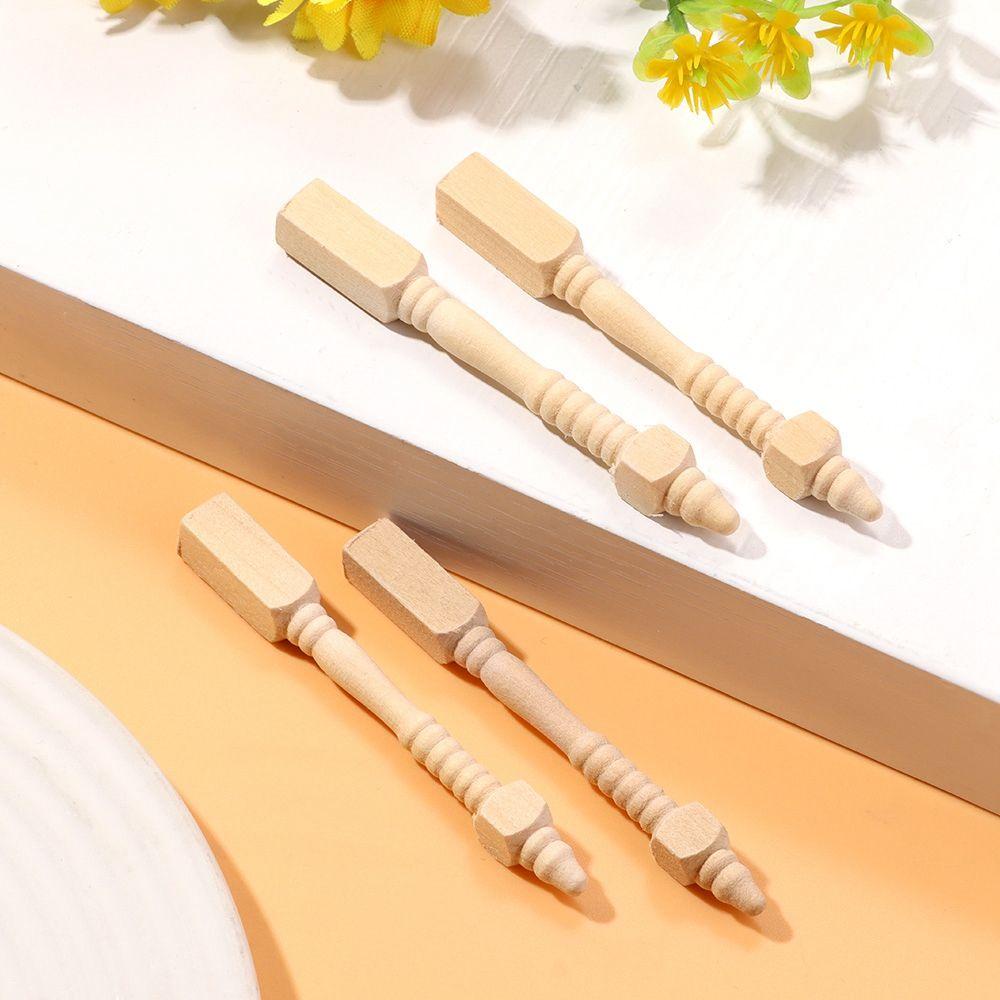 BEBETTERM 4 Chân Gỗ Mini Trang Trí Nhà Búp Bê Tỉ Lệ 1 / 12