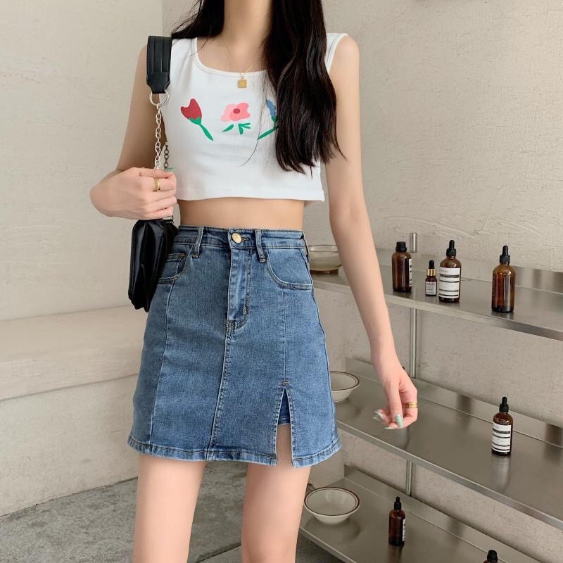 CHÂN VÁY JEAN MIX QUẦN🌻FREESHIP🌻PHONG CÁCH TEEN HÀN QUỐC