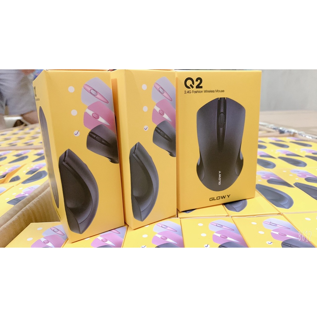 Chuột không dây Gloway Q2 - Chính hãng - Bảo hành 12 tháng ! Thiết Kế Đẹp Mắt, Lướt Chuột Êm Ái
