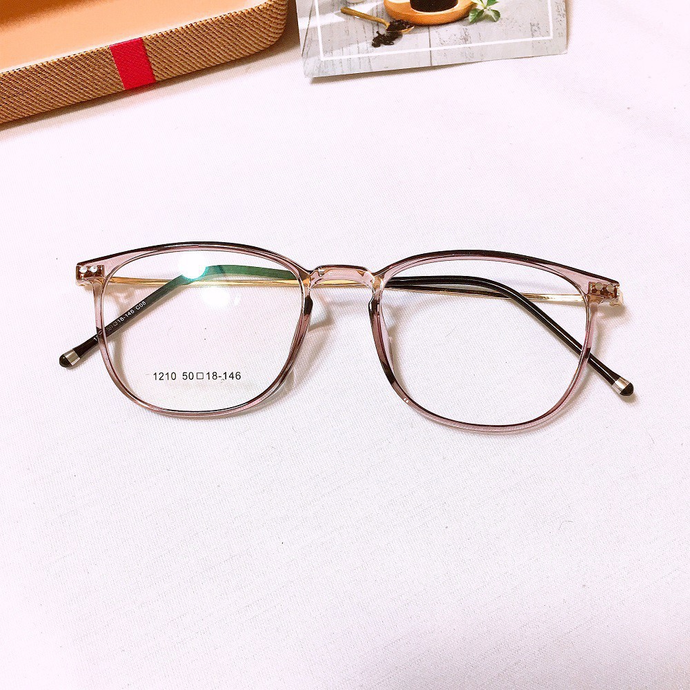 [Gía siêu rẻ] Gọng Kính 1210 đã đeo là XINH -Nhận Cắt Mắt-Tặng kèm hộp+khăn+Chai nước lau kính