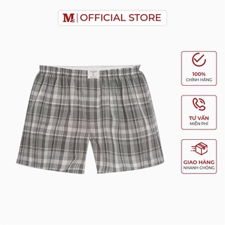 Quần đùi nam kẻ mặc nhà cotton Walrus M0200186 Thời trang M2