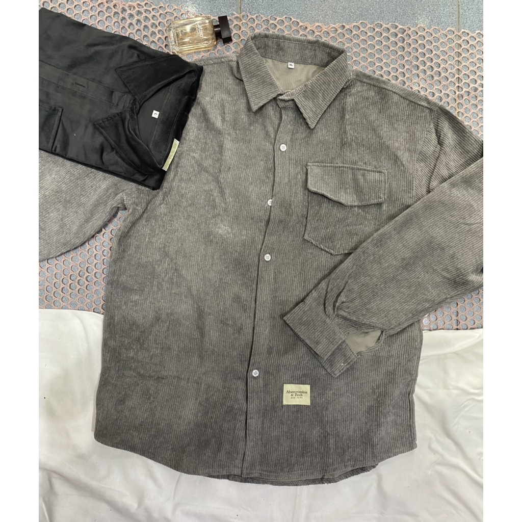 Áo Sơmi Nhung Kupi form rộng/Nam Nữ Unisex ZooZoo.ulzzang