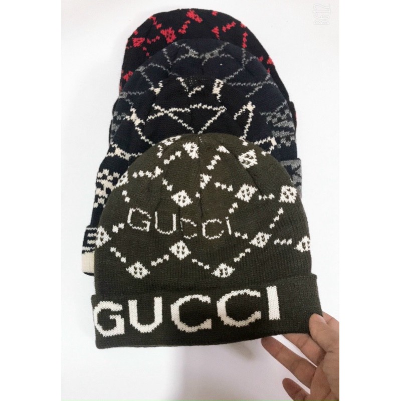 Mũ Len Unisex Beanie Kiểu Dáng  Hoạ Tiết Hàn Quốc