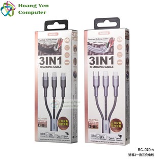 Cáp sạc đa năng 3 trong 1 Remax RC-070TH