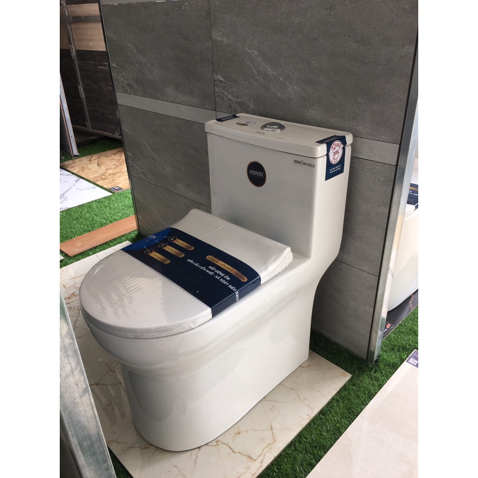 Bệt liền khối, bồn cầu sứ tráng men chống bám bẩn cao cấp nhỏ dài 60cm.Hàng chuẩn công ty