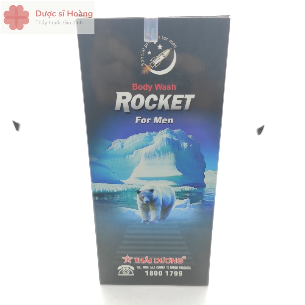 Sữa Tắm Rocket cho Nam Giới - Giảm Mụn Trứng Cá Toàn Thân, Làm Sạch Da, Lỗ Chân Lông- Chai 200g