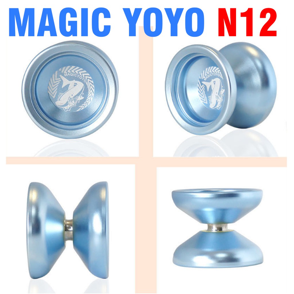 Magic YOYO N12 đồ chơi trẻ em bằng kim loại cao cấp màu xanh dương kèm túi đựng