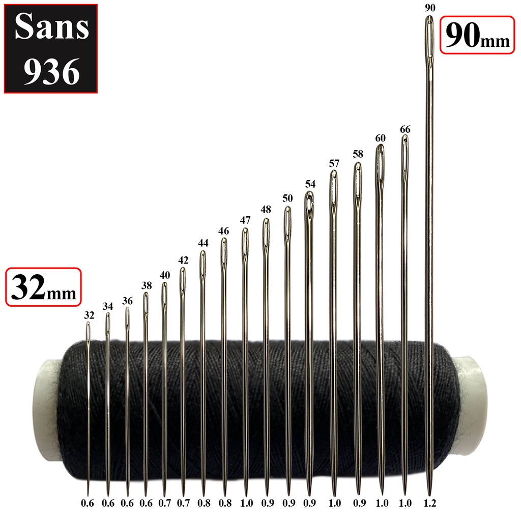Kim chỉ khâu tay quần áo combo 3 chiếc Sans936 thêu may vá bao túi lỗ to