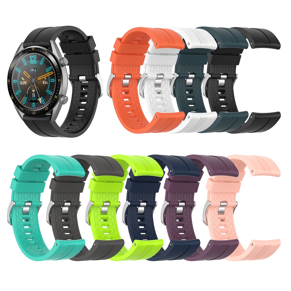 Dây đeo đồng hồ thể thao bằng silicone mềm thời trang cho Huawei Watch GT / Active / Honor Magic