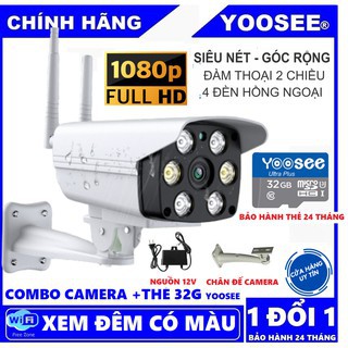 Camera Wifi Yoosee Ngoài Trời Full HD 1080P 2.0MP – Ban Đêm Có Màu