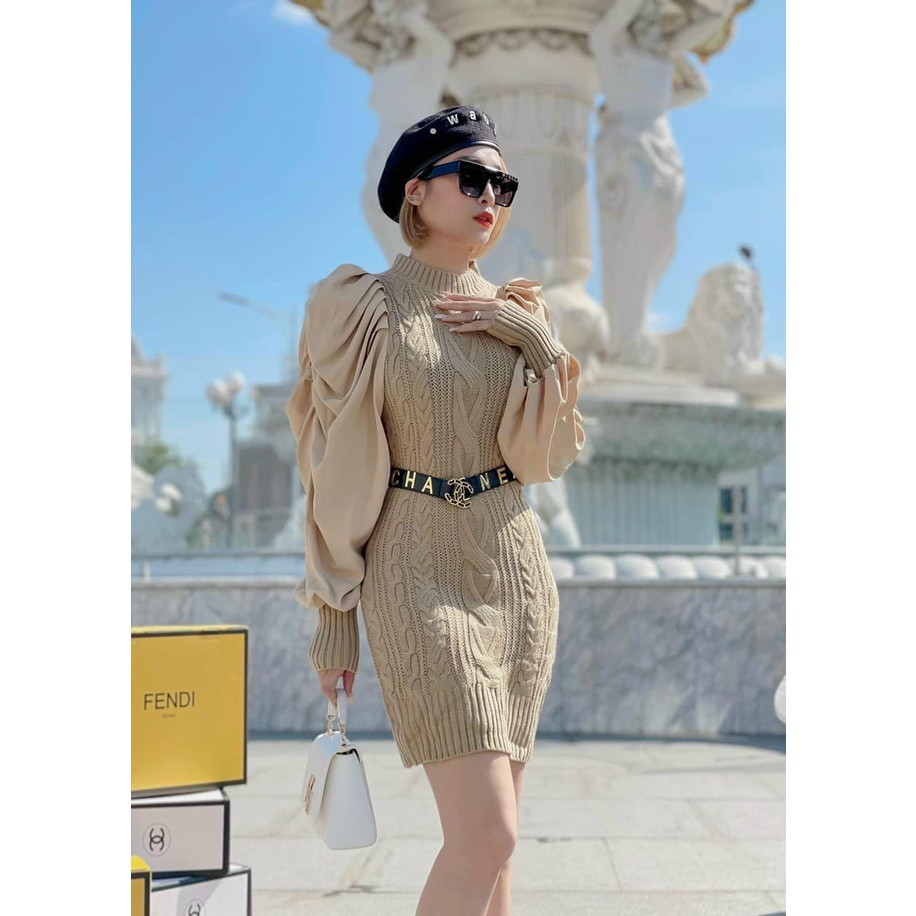 Váy len tay phối siêu xinh (kèm ảnh thật,video) | BigBuy360 - bigbuy360.vn