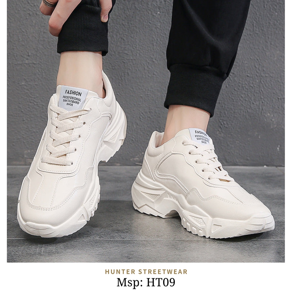Giày Nam cao 5cm - THỂ THAO, ĐI CHƠI, ĐI LÀM -HT09 Màu be - Full size 39 - 44
