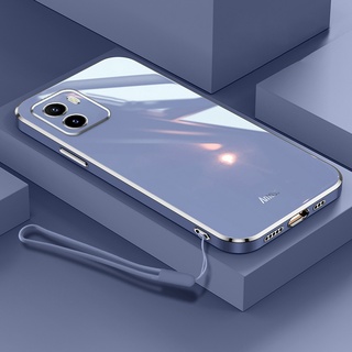 Ốp Điện Thoại Viền Vuông Mềm Thiết Kế Sang Trọng Có Dây Đeo Cho Vivo Y15S Y15A Y17 Y15 Y12 Y11 2019 Y19 U3