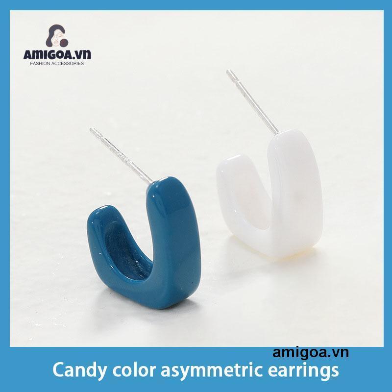 ✨✨Bông tai nữ  khuyên tai basic hình học chữ L nhiều màu phong cách cá tính phụ kiện trang sức