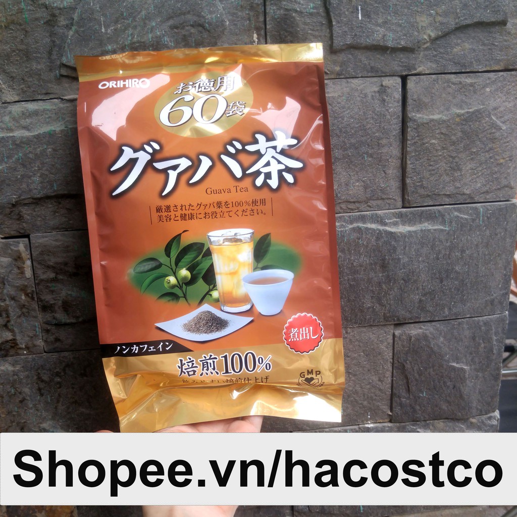 Trà Ổi Orihiro 60 túi lọc - Trà lá ổi Guava tea Nhật Bản Hỗ Trợ Giảm Cân