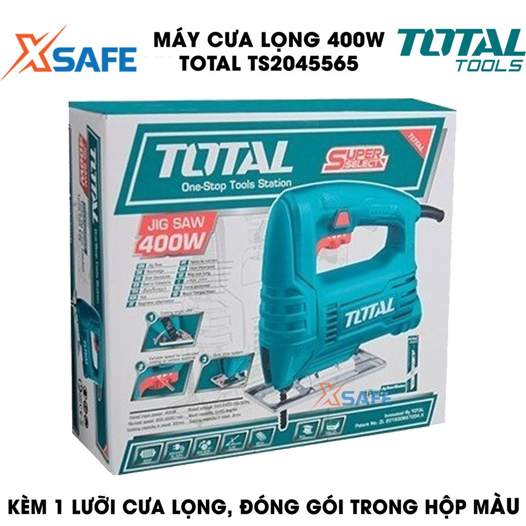 Máy cưa lọng 400W TOTAL TS2045565 Tặng kèm 1 lưỡi cưa lọng đóng gói trong hộp màu Máy cưa lọng Total công suất 400W