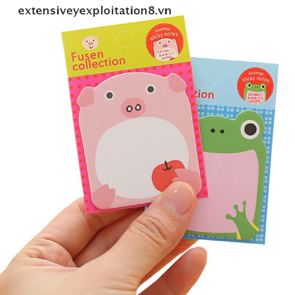[Đặc Biệt] Giấy Dán Ghi Chú Đánh Dấu Trang Sách Hình Động Vật Kawaii Dễ Thương