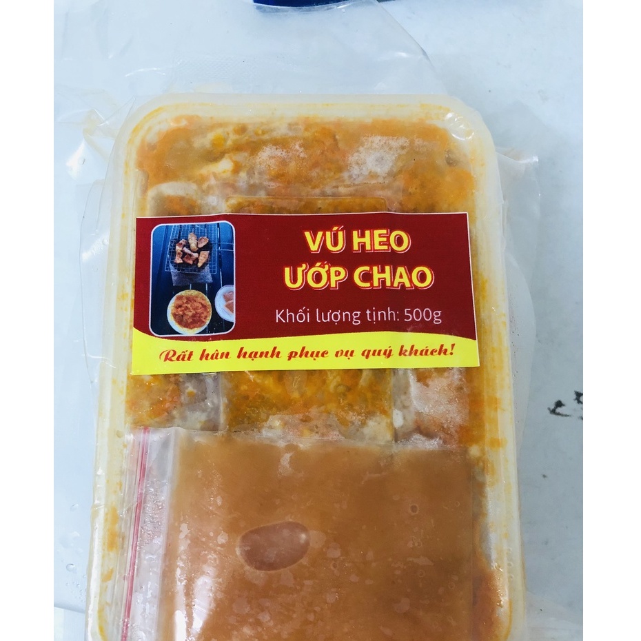 Hộp 500g Vú heo ướp chao sẵn vị vừa ăn