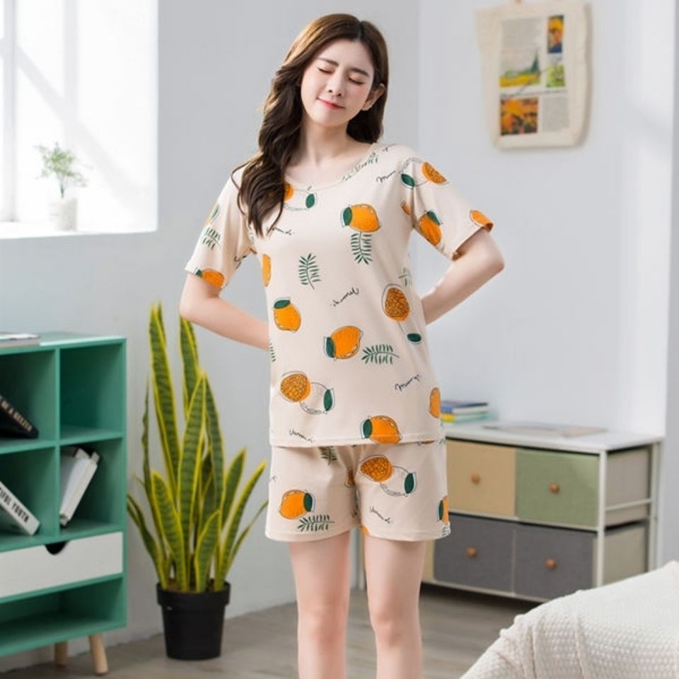 Women's pajamas in summer are seldom defusing Korean short arms, and 70 a 200 wears two splinters