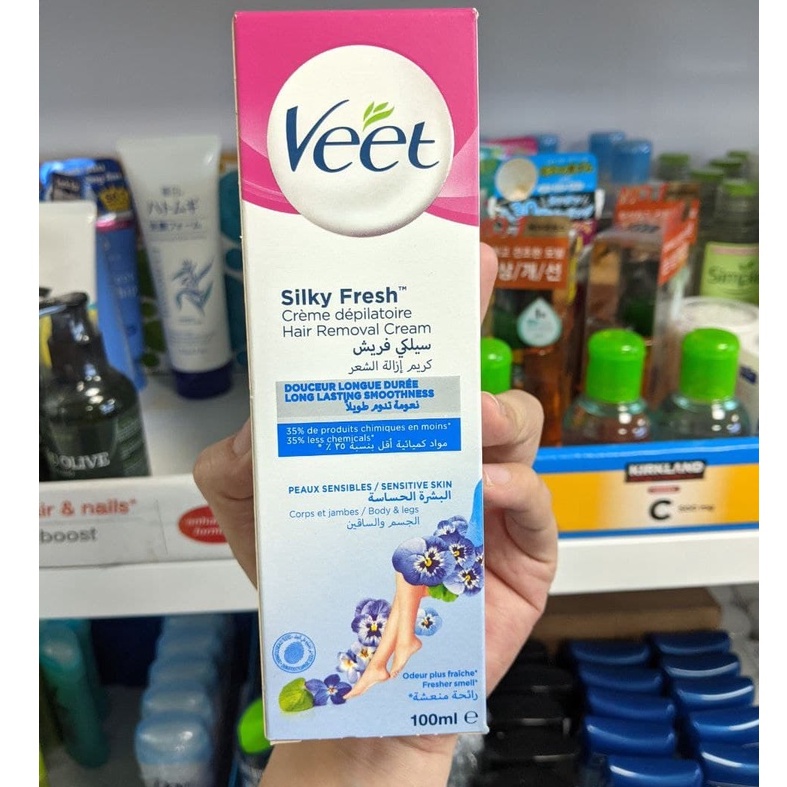 Kem Tẩy﻿ Lông Dành Cho‎ Da Nhạy​ Cảm VEET Silk &amp; Fresh Sensitive Tuýp 100ml