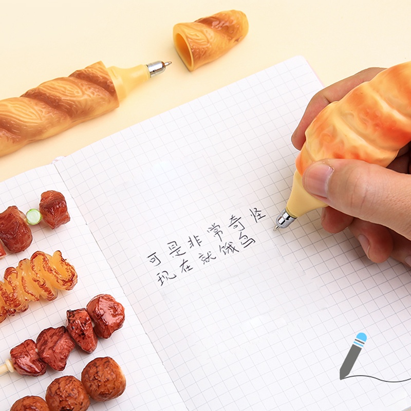 Bút Bi Mực Đen Ngòi 0.5Mm Hình Thức Ăn Hoạt Hình Nhật Bản Cho Học Sinh
