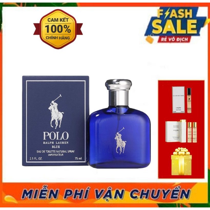 ~ 𝐍ướ𝐜 𝐇𝐨𝐚 𝐔𝐒𝐀 ~ Nước Hoa Nam 75ml POLO Ralph Lauren Blue Lưu Hương trên 12h