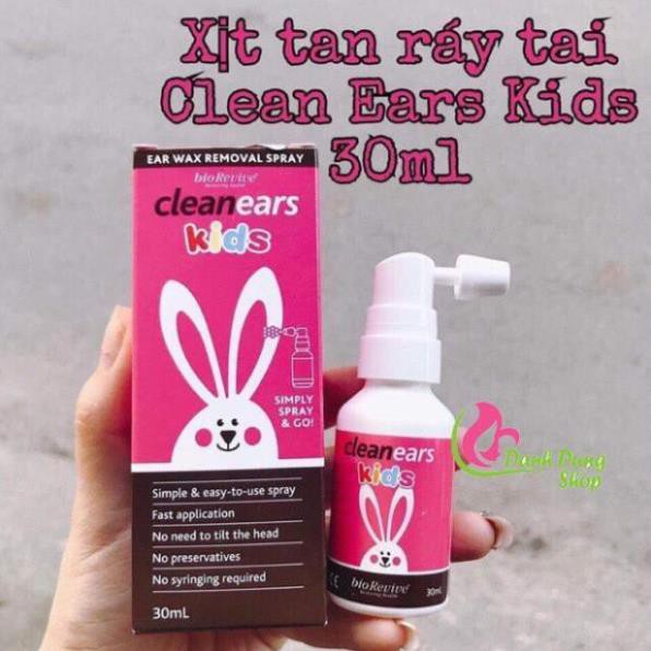 [new] Xịt Tan Ráy Tai Cho Bé Cleanears Kids 30ml, Úc