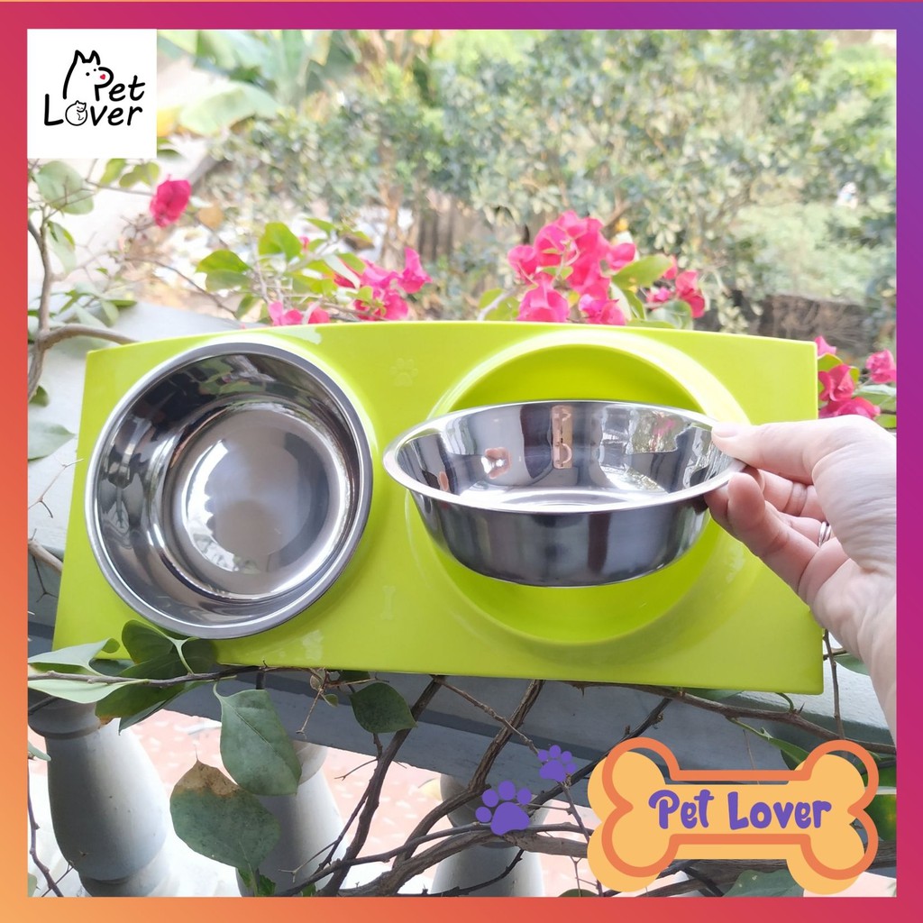 [FREESHIP] Bát ăn cho mèo, bát ăn cho chó, bát ăn đôi cho chó mèo (bát cốm) - Petlover