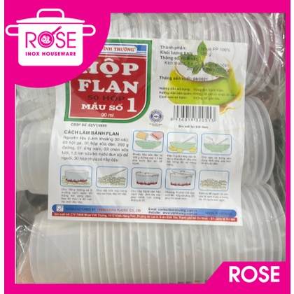 Hũ bánh flan Vĩnh Trường số 1 90ml  - Hủ làm bánh flan, Caramen có nắp CAO CẤP chịu nhiệt an toàn