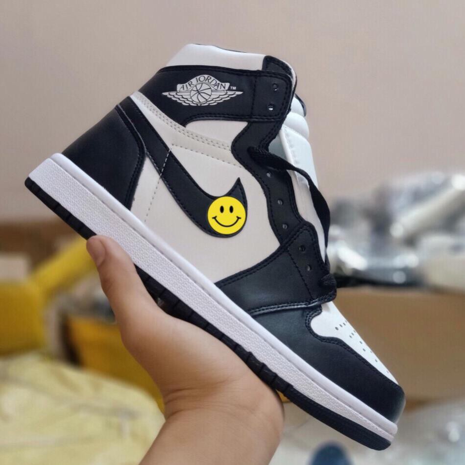 [xả kho] Giày jordan 1 cổ cao panda, giày jd1 nam nữ màu đen trắng full box